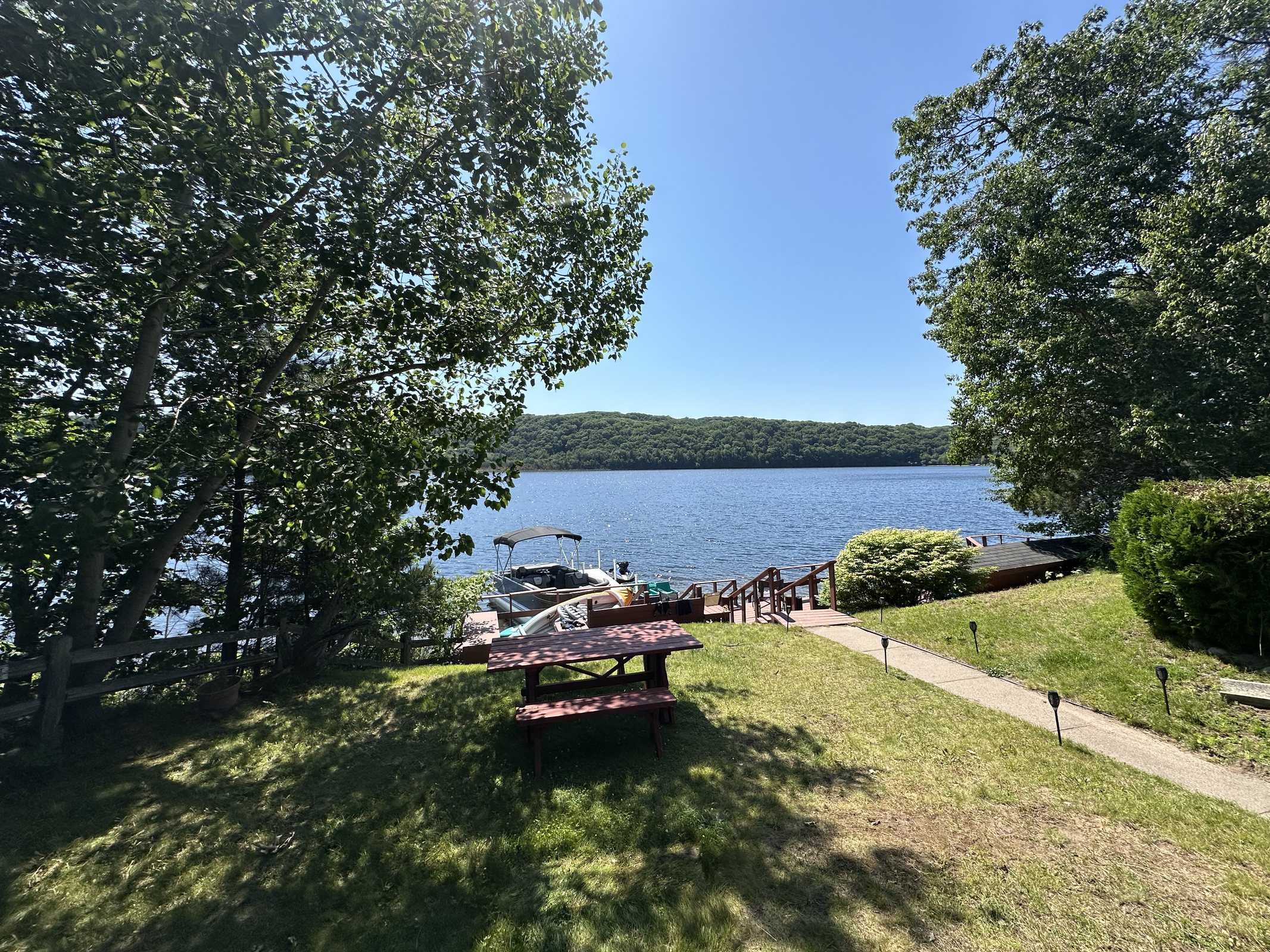 Summer view over Monocle Lake