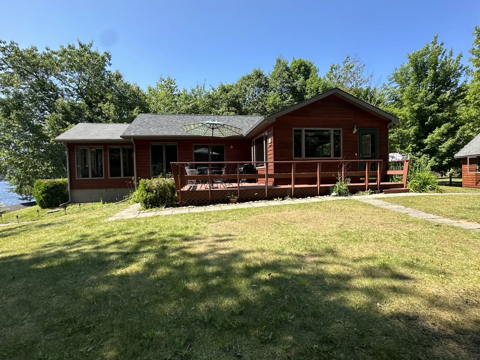 The Loon Hollow main home and lawn