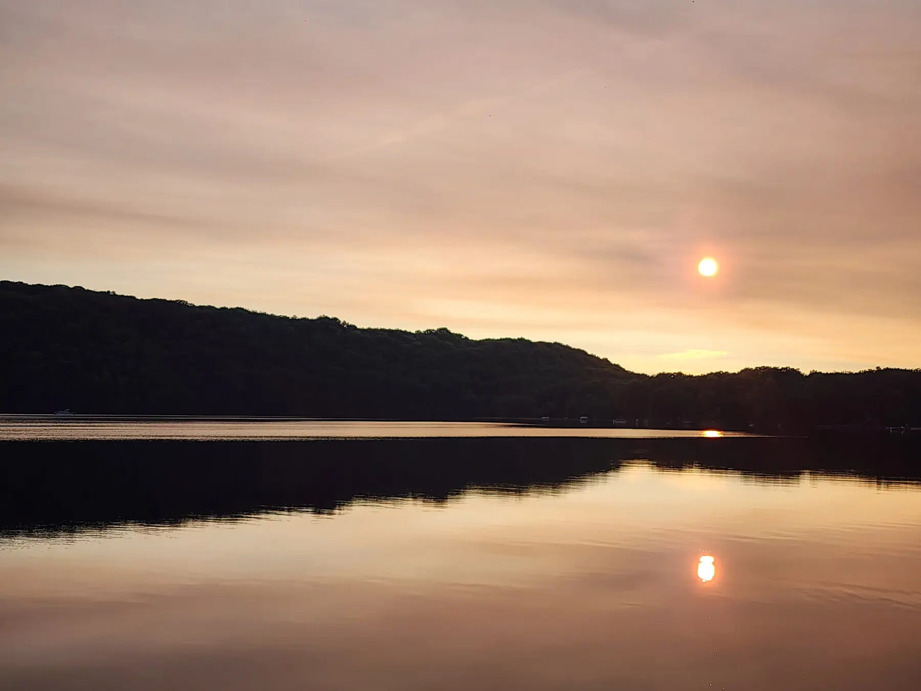 Sunset reflected on Monocle Lake
