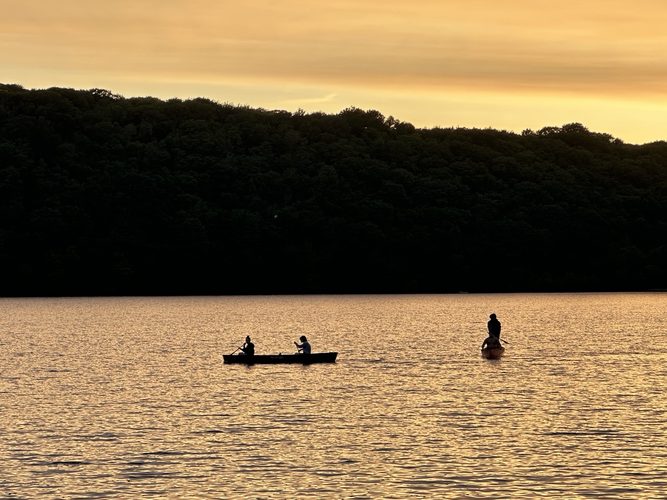 Evening paddling on Monocle Lake