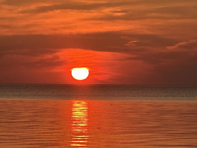 Fiery Upper Peninsula sunset